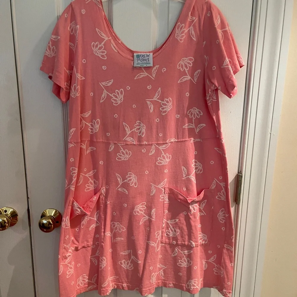 Fresh Produce Peach Floral Dress - Picture 1 of 4